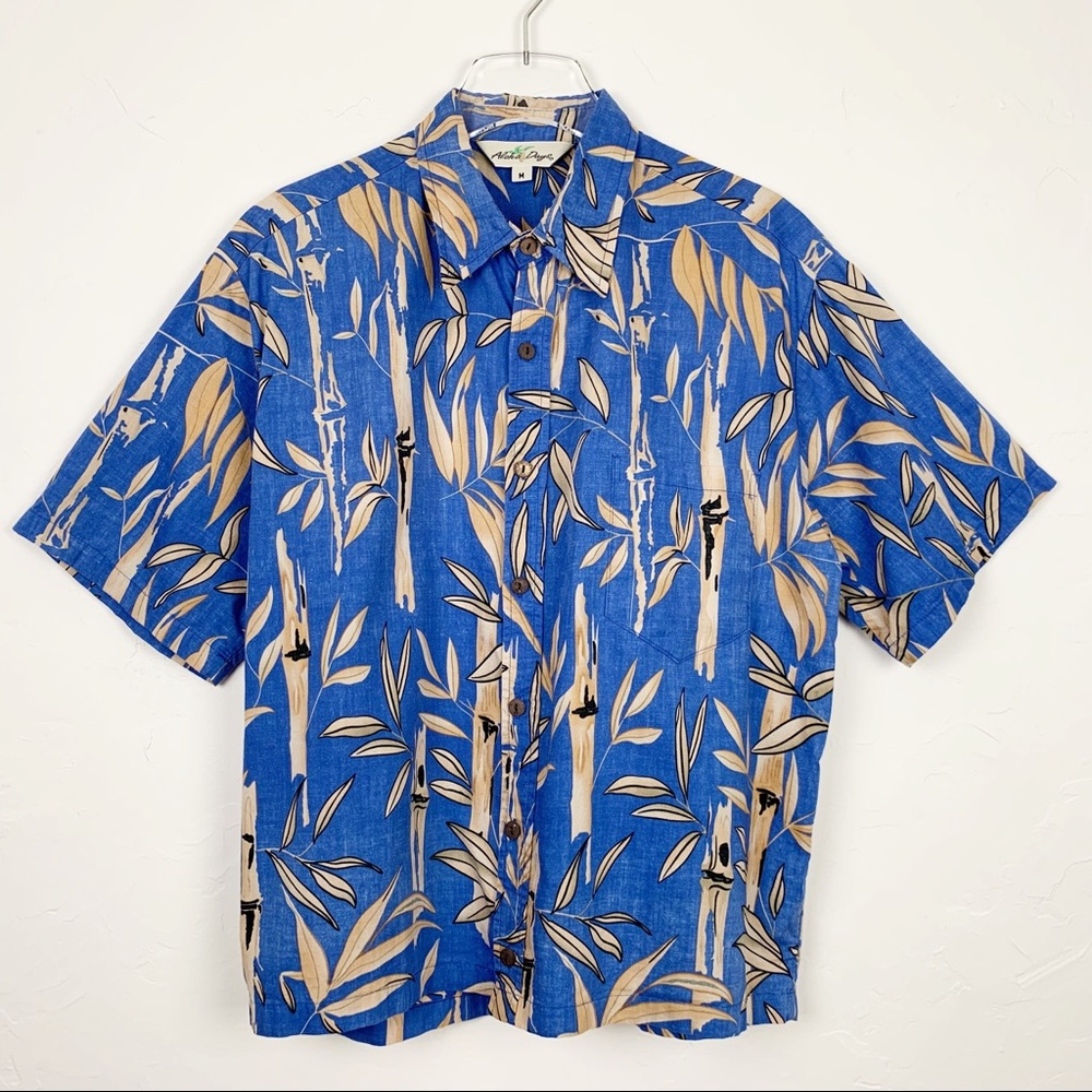 ALOHA DAYS Cotton Hawaiian Aloha Tropical Shirt M